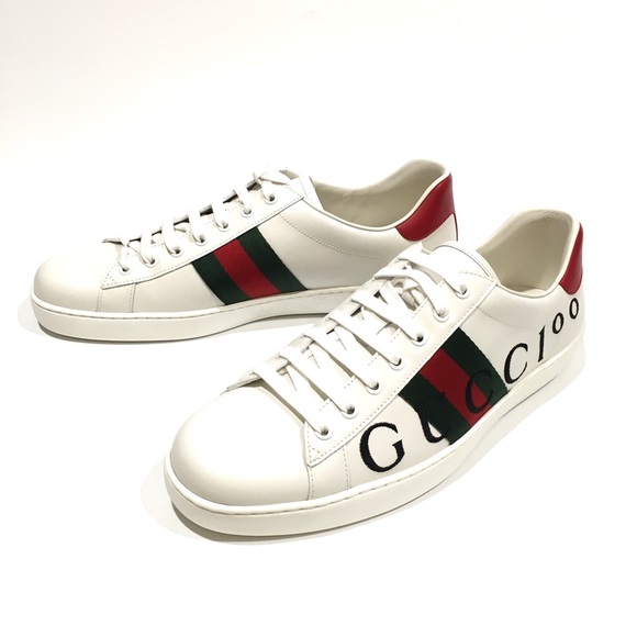 Gucci 100 Web Ace Leather Sneakers -Centennial Edition -Men’s US 11.5 -NIB - Picture 4 of 9